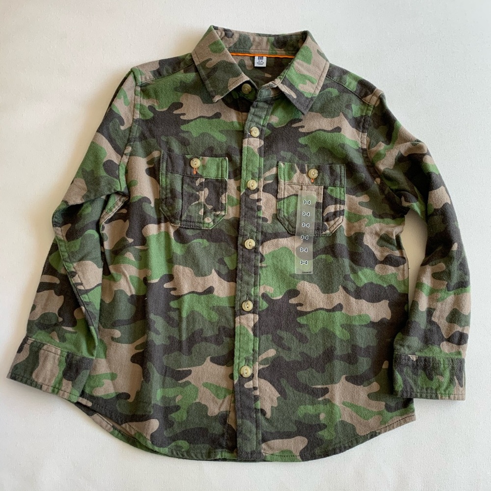 Uniqlo Flannel Camouflage Button Up